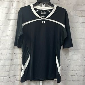 Under Armour black and white fitted XL top